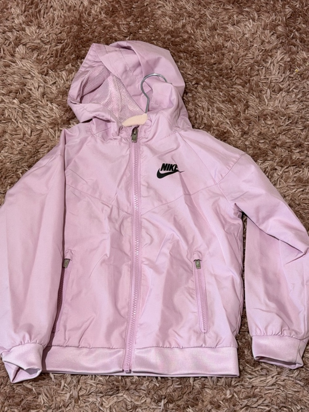 Nike Kids Light Pink Hooded windbreaker Jacket